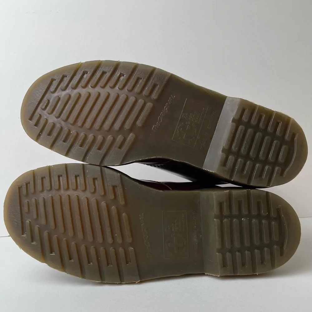 Vintage Dr. Martens 1460 Red Smooth Leather Boots UK 8 - Picture 12 of 16